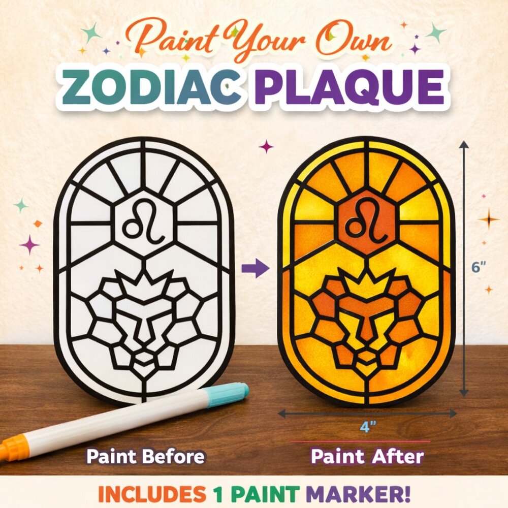 Paint Your Own Zodiac Plaque – LEO